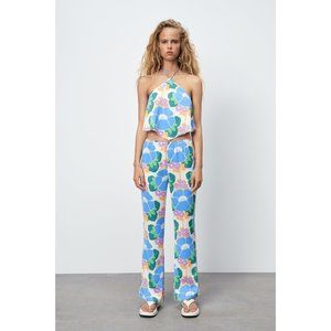 NWT Zara Floral Printed Pajama Style Pants - Size S